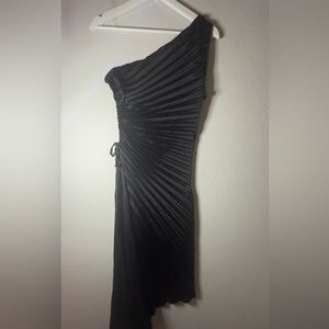 Amazon polyester rushed sleeveless midi dress